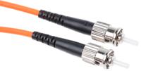 535-7222 RS PRO ST to ST Simplex Multi Mode OM2 Fibre Optic Cable, 50/125μm, Orange, 1m