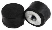 1610de04-45 FIBET Cylindrical M4 Anti Vibration Mount, Female Buffer Foot with 16.2kg Compression Load