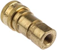 bh2-60-bspp Parker Brass Female Hydraulic Quick Connect Coupling, G 1/4 Female