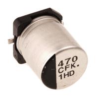 eeefk1c471p Panasonic 470μF Aluminium Electrolytic Aluminium Electrolytic Capacitor 16V dc, Surface Mount - EEEFK1C471P