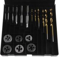 506-4267 RS PRO Tap, Die & Drill Set HSS 18-Piece M3 → M10 Thread