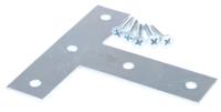 397-5008 Zinc Plated Steel T Shape Bracket 5 Hole, 75 x 2 mm