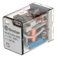564290240000 Finder PCB Mount Power Relay, 24V dc Coil, 12A Switching Current, DPDT