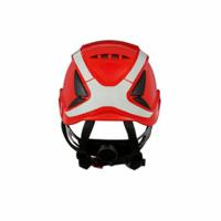 7100175097 3M SecureFit Red Hard Hat with Chin Strap, AdjustableVentilated