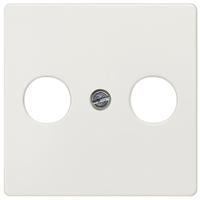 5tg2561 TV Aerial White 2 Outlet Faceplate, Flush Mount