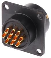 62lc-12e12-10pn771 Amphenol Limited, 62LC, Copper 10 Way Panel Mount MIL Spec Circular Connector, Pin Contacts,Shell Size 12, Bayonet