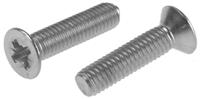 529-056 RS PRO Pozi M6 Countersunk A2 304 Stainless Steel Machine Screws DIN 965 x 25.0mm