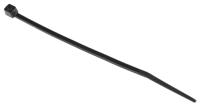 811-1577 RS PRO Cable Tie, Heat Stabilised, 100mm x 2.5 mm, Black Nylon, Pk-100