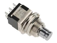 mpg-206-r KNITTER-SWITCH Push Button Switch, Momentary, Panel Mount, 12.5mm Cutout, DPDT