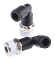 3129-08-17 Legris LF3000 Series Elbow Threaded Adaptor, R 3/8 Male to Push In 8 mm, Threaded-to-Tube Connection Style