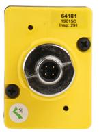 stbvp6q5 Banner 1 Button Self-Checking Optical Touch Buttons, Black, Yellow, STB Series