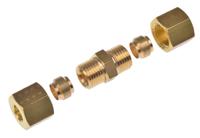 0106-06-00 Legris Brass Pipe Fitting, Straight Compression Union, Female to Female 6mm