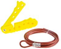 818-8060 RS PRO Red 4-Lock Nylon, PVC, Steel Cable Lock, 7.25mm Shackle