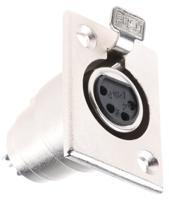 548-9111 RS PRO Panel Mount XLR Connector, Female, 4 Way, Silver Plating