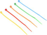 233-528 RS PRO Cable Tie, 100mm x 2.5 mm, Assorted Nylon, Pk-250