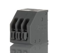 250-403 WAGO 250 Series PCB Terminal Block, 3-Pole, Female, 3-Way, PCB Mount, 4 (IEC/EN 60664-1) A, 5 (CSA) A, 5 (UL) A