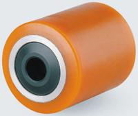 etx-085x80-20-nl85-type-e Tente Yellow Polyurethane Sealed Bearings Trolley Wheel, 1600kg