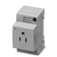0804155 Phoenix Contact USA Mains Sockets, 15A, DIN Rail, 125 V
