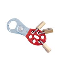 k20025d Kasp Red, Silver 1-Lock Steel Hasp Lockout, 25mm Shackle