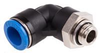 qsl-g14-12 Festo QS Series Elbow Threaded Adaptor, G 1/4 Male to Push In 12 mm, Threaded-to-Tube Connection Style, 186351