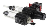bl72-301g Norgren G 3/8 FRL, Semi Automatic Drain, 40μm Filtration Size - Without Pressure Gauge