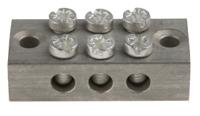 283-0730 RS PRO 3-Way Double Screw Earth Terminal Block, 0 to 16mm², 0 → 16 AWG Wire, Screw Down, Brass Housing