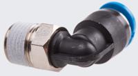 qsml-18-6 Festo QS Series Elbow Threaded Adaptor, R 1/8 Male to Push In 6 mm, Threaded-to-Tube Connection Style, 153336