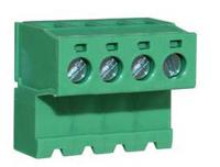 146-8254 RS PRO, 5.08mm Pitch, 4 Way, Right Angle, Pluggable Terminal Block, Inverted Plug, Through Hole, Screw Termination