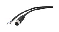 rnd-205-01146 RND Female 3 way Straight M8 to Free End Cable Connector Cable, 2 m