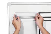 498623 Durable Magnetic DURAFRAME® MAGNETIC TOP Silver A4 Metal Information Frame, 66mm Height, 236mm Width