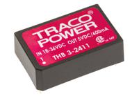 thb-3-2411 TRACOPOWER THB 3 DC-DC Converter, 5V dc/ 600mA Output, 18 → 36 V dc Input, 3W, Through Hole, +85°C Max Temp