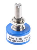 6639s-1-104 Bourns 6639 100kΩ Rotary Potentiometer Continuous-Turns 1-Gang Panel Mount, 6639S-1-104