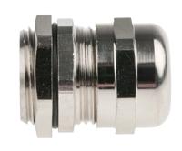 831-9059 RS PRO Metallic Nickel Plated Brass Cable Gland, PG11 Thread, 5mm min., 10mm max., IP68
