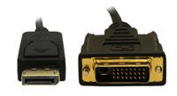 251-3280 RS PRO Male DisplayPort to Male DVI-D Dual Link  Cable, 4K, 2m