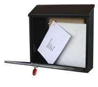 bspb-top365-rk Black Mailbox, 370 mm x 365mm x 110 mm