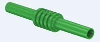 669123-25 Staubli Green, Female Banana Coupler With Brass contacts