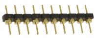 bbl-110-g-f Samtec BBL Series Straight Through Hole Pin Header, 10 Contact(s), 2.54 mm Pitch, 1 Row, Unshrouded