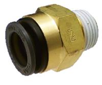 kv2h11-35s SMC KV2 Series Straight Threaded Adaptor, NPT 1/4 Male to Push In 3/8 in, Threaded-to-Tube Connection Style