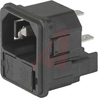 43010503 Schurter C14 Snap-In IEC Connector Male, 10A, 250 V, Fuse Size 5 x 20mm