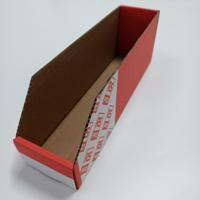 228-1166 RS PRO Cardboard Storage Bin, 300mm x 75mm x 100mm, Red
