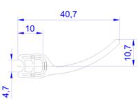 727-6065 RS PRO Black EPDM  Edging Strip, 20m