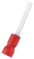 178-7250 RS PRO Insulated Crimp Blade Terminal 18mm Blade Length, 0.5mm² to 1.5mm², 22AWG to 16AWG, Red