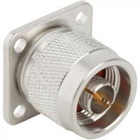 172118 Amphenol RF Plug Panel Mount N Connector, Solder Termination, Straight Body