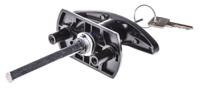 1613708 Euro-Locks a Lowe & Fletcher group Company Black Die Cast Zinc Locking Handle, T-Handle