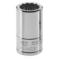 r14e Facom 1/4 in Drive 1/4in Standard Socket, 12 point, 22 mm Overall Length