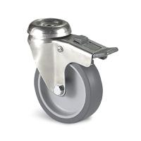 jp2od075-325l Guitel Hervieu Braked Swivel Castor Wheel, 60kg Capacity, 75mm Wheel