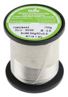 sn965-ag3-cu05-510-rt15-100g MBO Wire, 0.5mm Lead Free Solder, 217°C Melting Point