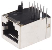 5558070-1 TE Connectivity 5558070 Series Female RJ45 Connector, PCB Mount, Cat3 Right Angle 1 Port 10 -Way