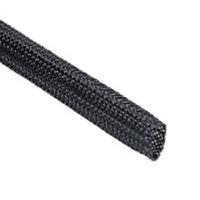 170-40800-hegpa6608-pa66-bk HellermannTyton Expandable Braided Nylon 66 Black Cable Sleeve, 8mm Diameter, 100m Length, Helagaine HEGP Series
