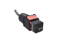 ndhn4a2ab0a Amphenol Communications Solutions, 1m Cat6a, Black ix Industrial to Unterminated, Shielded Shielded, Terminated
